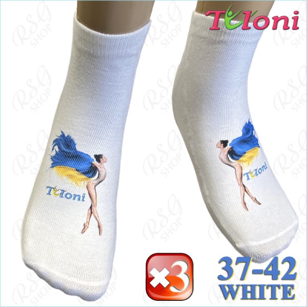 3 x Носки Tuloni mod. Ukraine Size 37-42 col. White Art. THS1100-3W-37